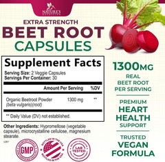 Organic Beet Root – 1300Mg per Serving – Extra Strength Organic Beetroot Powder