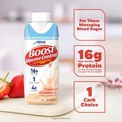 Boost Glucose Control Ready To Drink Nutritional Drinks Creamy Strawberry 8 Fl