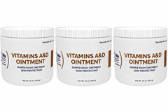Dynarex Vitamins A&D Ointment Skin Protectant – 15 oz Jars, Pack of 3