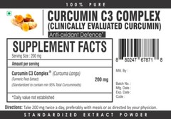 Turmeric Curcumin C3 Complex Powder, 95% Curcuminoids, Pure, Clinically Evaluate