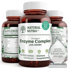 Plant-Based Digestive Enzyme Complex with Herbal Ingredients | Ginger, Fennel…