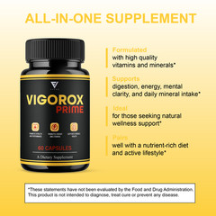 (3 Pack) Vigorox Prime Max Performance Supplement, VigoroxPrime (180 Capsules)