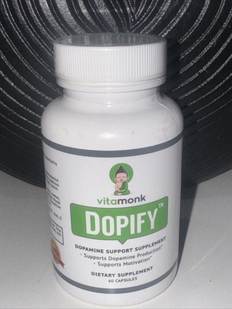 VitaMonk All Natural Aid DOPIFY Dopamine Support ~ EXP 08/25~ 60 Capsules (2pack