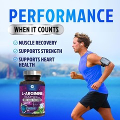 L-Arginine Complex – Extra Strength Nitric Oxide 120 Count (Pack of 1)