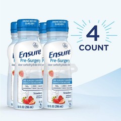 Clear Carbohydrate Drink for Pre-Surgery, Strawberry Flavor, 10 fl oz, 4 Pack