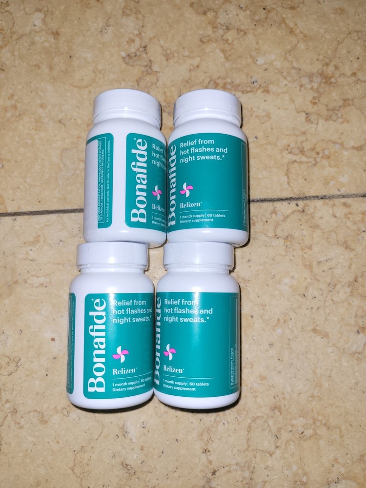 4PK RELIZEN BONAFIDE Relief From Hot Flashes & Night Sweats 60 Caps