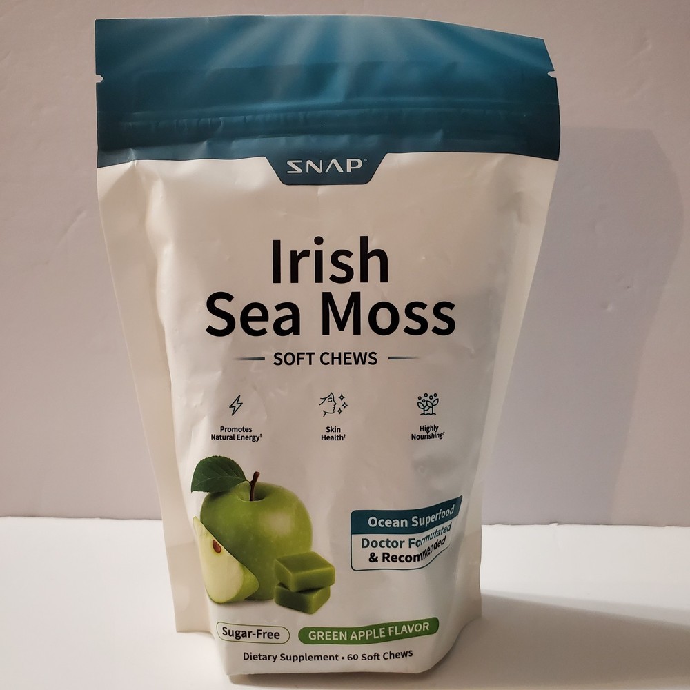 Snap Supplements Irish Sea Moss Soft Chews Sugar-Free – Energy & Skin Health