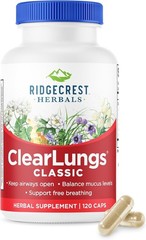 Ridgecrest Herbals ClearLungs Classic, 120 vegcaps