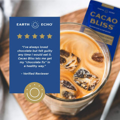 Earth Echo Raw Cacao Bliss Superfood Powder Organic Non GMO Healthy 15Pack Choco