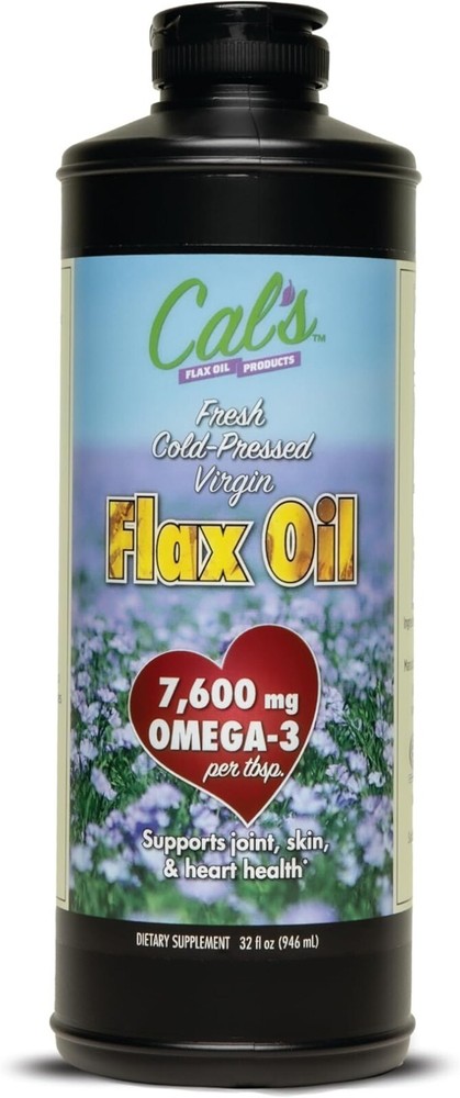 Cal’s Flax Oil Organic Pure Essential Cold-Pressed Flaxseed Oil 32 oz