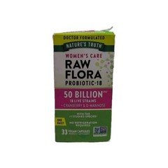 Nature’s Truth – Raw Flora Probiotic-18, 33 Capsules. Exp: 02/2026