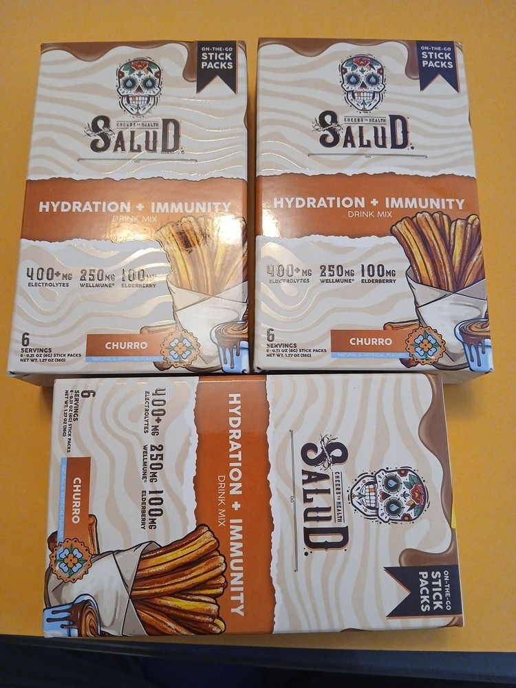Taste Salud Hydration + Immunity Churro Drink Mix 18 Packets Exp 7/2027