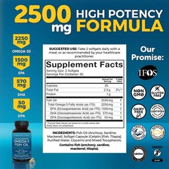 Viva Naturals Triple Strength Fish Oil Omega 3 Supplements For Women And Men