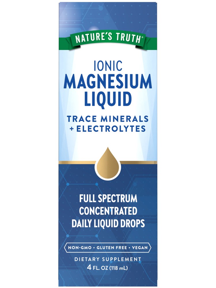 Ionic Magnesium Liquid 4 Oz | Trace Minerals & Electrolytes | by Nature’s Truth