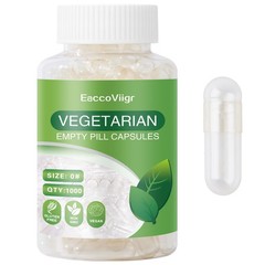 EaccoViigr Size 0 Empty Capsules – 1000 Count Clear Empty Pill Capsules with …