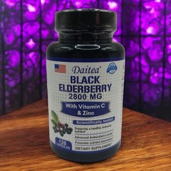 Black Elderberry Immune System Booster Vitamin C Rose Hips Zinc 120 Capsules