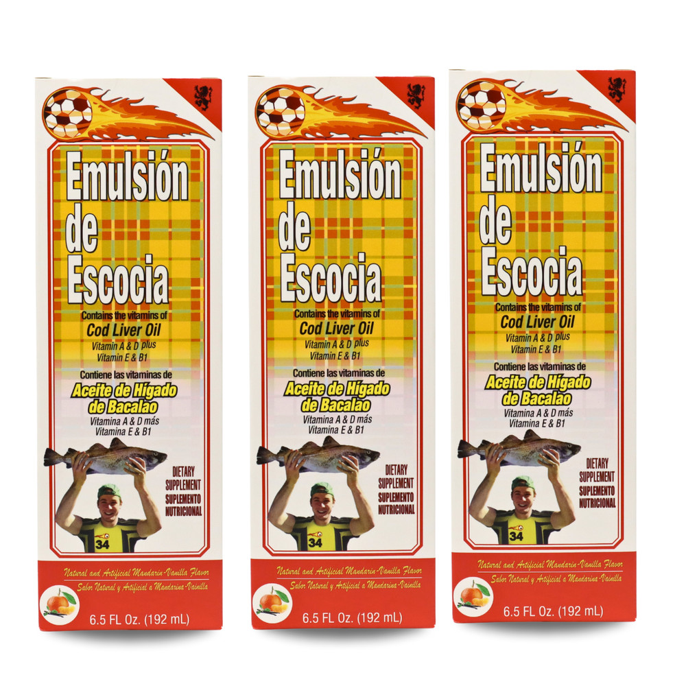 Emulsion De Escocia Cod Liver Oil – Mandarin Vanilla 6.5 fl oz (3-Pack)