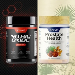 SNAP Nitric Oxide Booster & Prostate Health Bundle Circulation Support 150ct