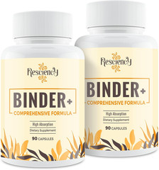 Detox Binder Supplement – Activated Charcoal, Zeolite, Bentonite Clay, Milk This