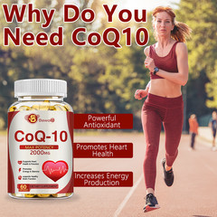 CoQ10 2000mg 60 Softgels Coenzyme Q-10 Non-GMO Heart Support Capsules