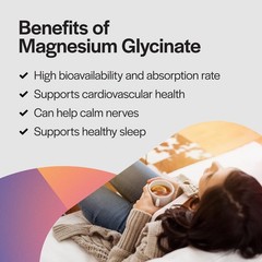 PureFormulas Magnesium Glycinate 100 mg Daily Support 120 Count (Pack of 1)
