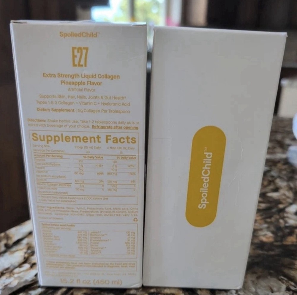 (2 PACK) Spoiled child E27 Liquid Collagen Pineapple Flavor 15.2 oz each SEALED