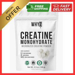 100g Creatine Monohydrate Powder | Micronized Unflavored 20 Servings