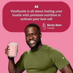 VitaHustle ONE Meal Replacement Shake – Strawberry | Plant-Based P – 15 Servings
