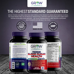 GROW VITAMIN SENSOLIN: Natural Blood Sugar Support Health Supplement, 60 count