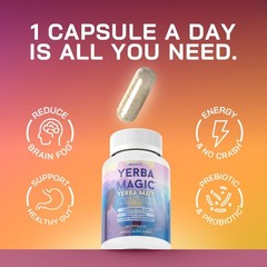 Yerba Magic Yerba Mate Capsules – 100% Pure Extract, High Potency Energy & Focus