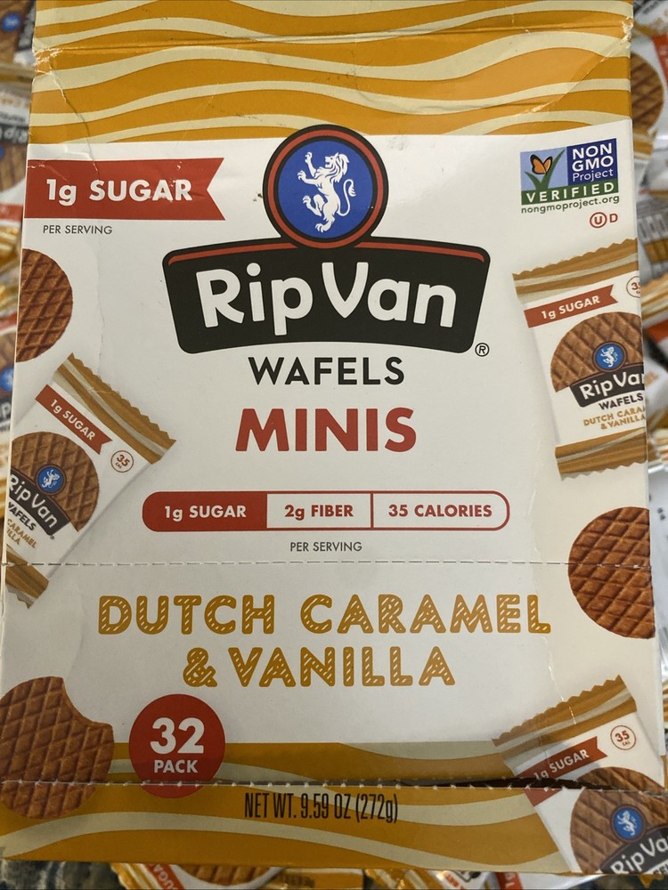 Dutch Caramel Vanilla Rip Van Wafels Minis – Lot Of 96!!