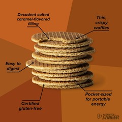 Honey Stinger organic Gluten-Free Energy Waffle salted caramel 6 pack 1.06 oz…