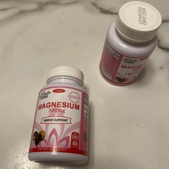 2 Pack ~ TAOTERS Magnesium Supplement Nerve Support 60 Caps ~ Exp 7/26