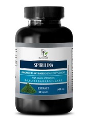 spirulina tablet – PURE SPIRULINA 500mg – antioxidant powder organic – 1 Bottle