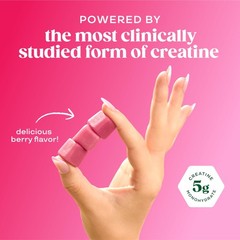 Bloom Creatine Monohydrate Gummies, 5g Per Serving, 36 Count (Pack of 1)