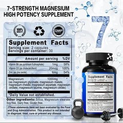 Magnesium 7 Complex Supplement Advanced | Sleep, Muscle & Nerve Support, 60 Caps