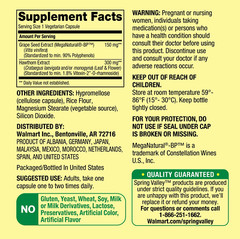 Spring Valley Blood Pressure Support Hearth Health 60 Vegetarian Capsules