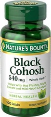 Nature’s Bounty Black Cohosh Root Herbal Menopausal Support 540mg 100 capsules