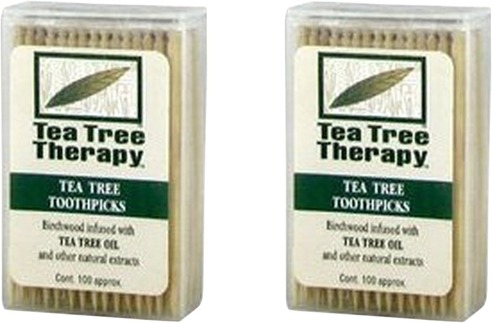 – Tea Tree & Menthol Toothpicks (100 Count) (2-Pack)