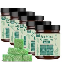 1 Sea 16 Organic Moss Gummy | Irishmoss Extract 6000Mg | Apple Green Flavor in
