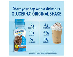 Glucerna 12g Protein Shake, Creamy Chocolate Delight 8 fl. oz., 24 pk.