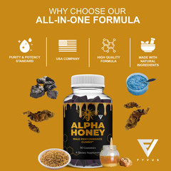 (5 Pack) Alpha Honey Performance Gummies, AlphaHoney Supplement (150 Gummies)