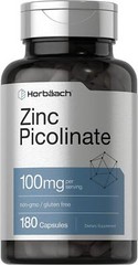 Zinc Picolinate 100 Mg Bioavailable Form Immune Skin Enzyme Support, 180 Caps