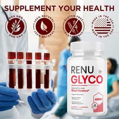 (2 Pack) Renu Glyco Advanced Support Blood Supplement RenuGlyco 120 Capsules