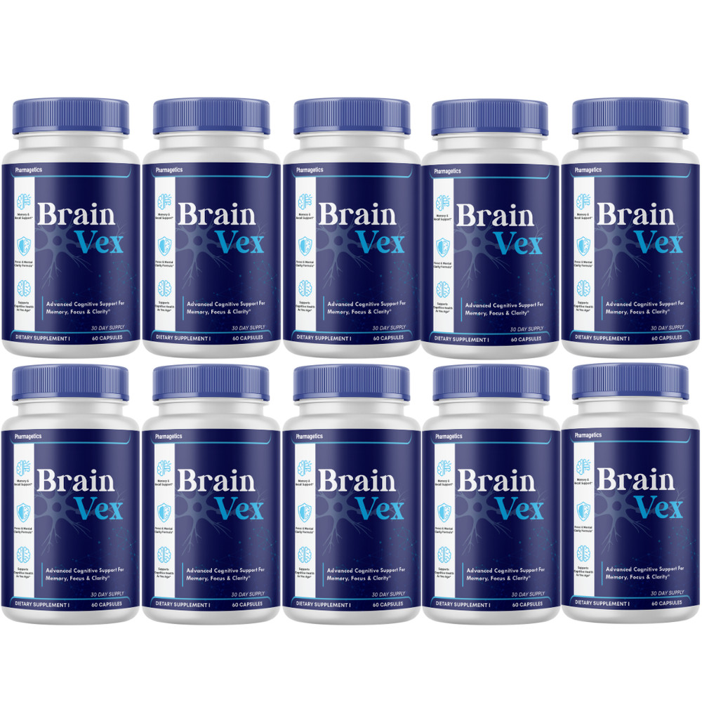Brain Vex Memory Focus Supplement Cognitive Support Formula w/Bacopa 10 Bottles