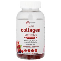 2 X Micro Ingredients, Multi Collagen Gummies With Biotin, Vitamin C & Hyaluron
