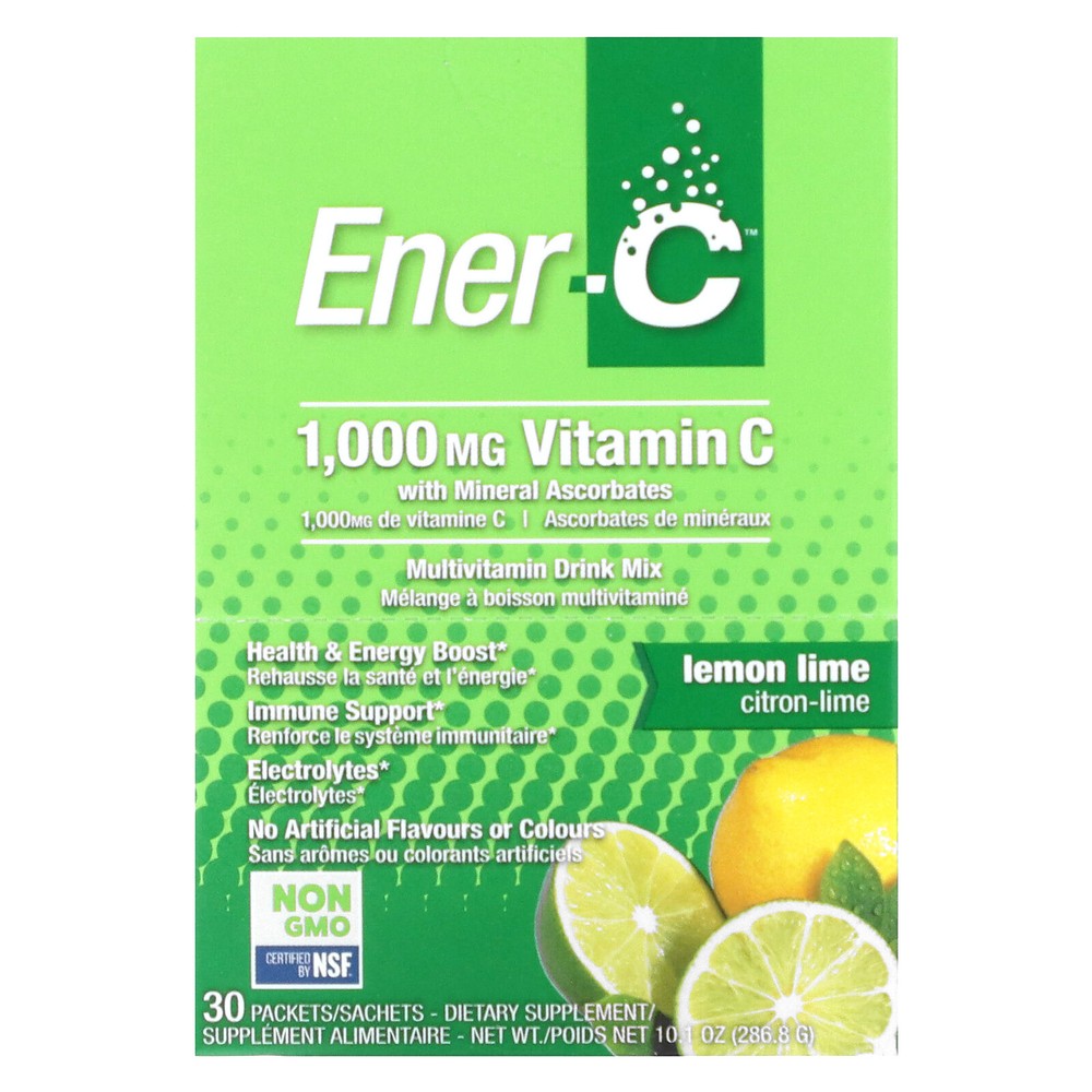 Vitamin C, Multivitamin Drink Mix, Lemon Lime, 1,000 mg, 30 Packets, 0.3 oz