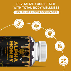(2 Pack) Alpha Honey Performance Gummies, AlphaHoney Supplement (60 Gummies)