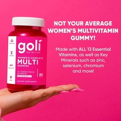 Goli Women’s Multi Gummies – Complete Daily Multivitamin 60 Count (2 Pack)