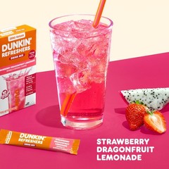 Dunkin’ Zero Sugar Refreshers Singles To Go Powdered drink mix packets, Straw…